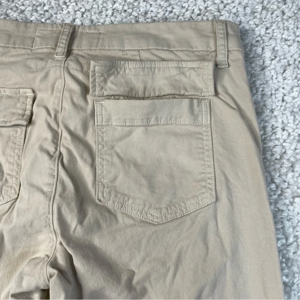 Frank & Eileen Foxrock Cropped Ankle Taper Jogger Pants Khaki Stretch Pockets 4